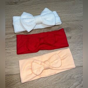 Set of Three Wide Bow Headbands